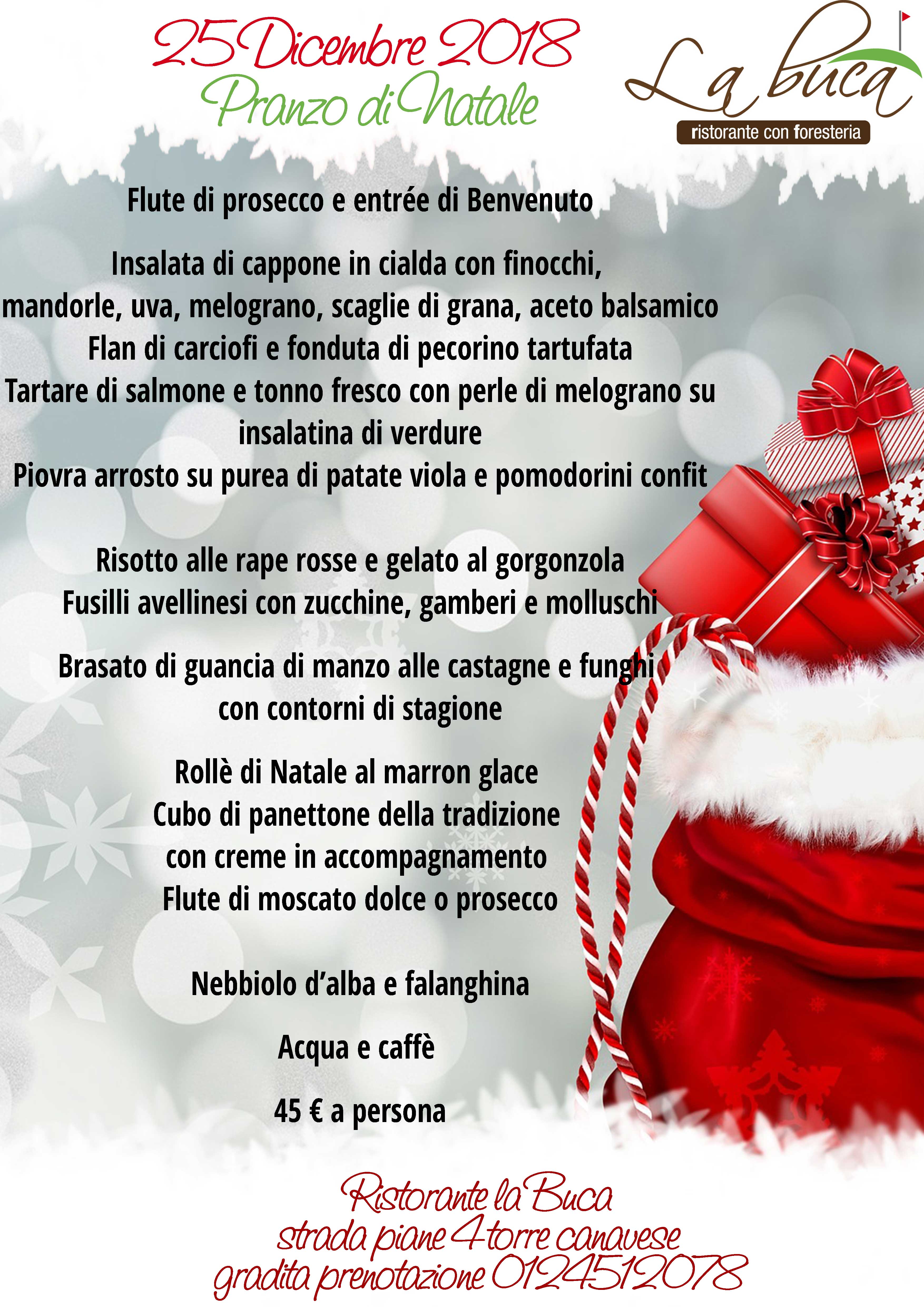 Menu Natale.Il Nostro Menu Per Natale 2018 Canavese Golf Country Club